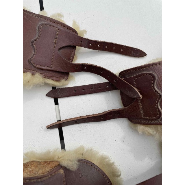 Guetres Chantilly Dyon cuir brun avec mouton