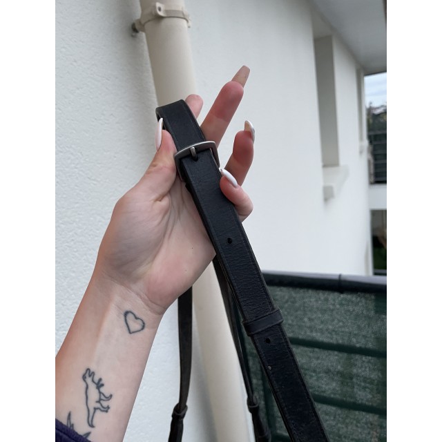 Collier de chasse noir taille cheval