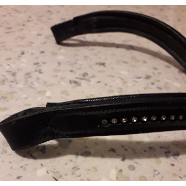 Frontal noir à stras Star.