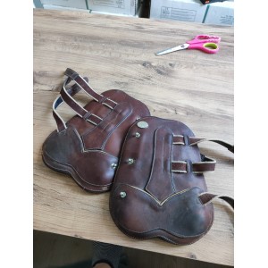 Guêtres en cuir Hervé godignon