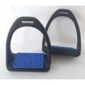 Étriers Compositi noir et bleu