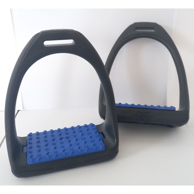 Étriers Compositi noir et bleu