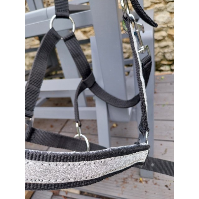 Licol norton paillette noir/ argent