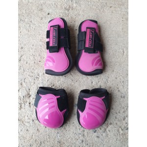 Guêtres et protèges boulets lami cell roses