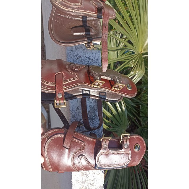 Guêtre et protège boulet PDA Cuir marron