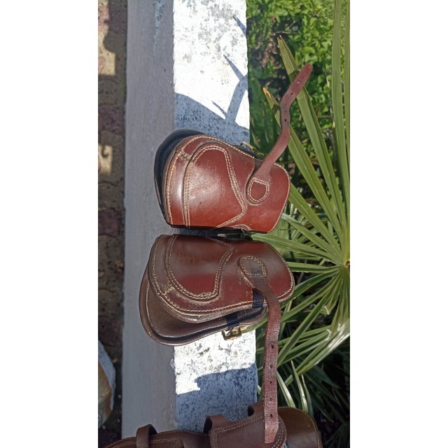 Guêtre et protège boulet PDA Cuir marron