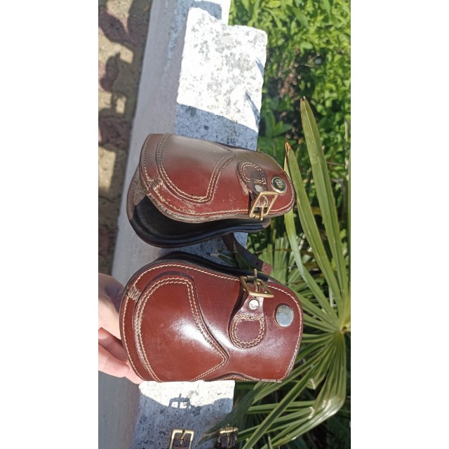 Guêtre et protège boulet PDA Cuir marron