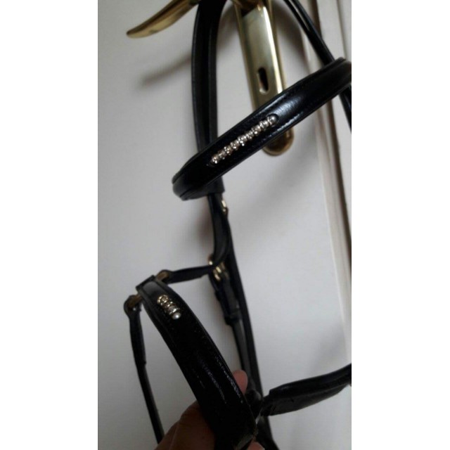 Filet norton perle cuir noir