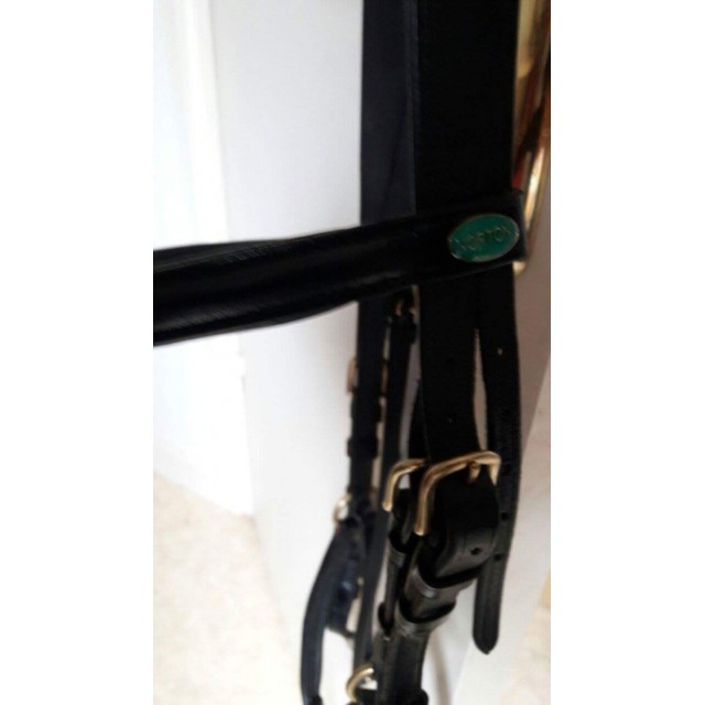 Filet norton perle cuir noir