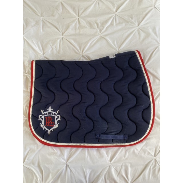 Tapis Pénélope Leprévost bleu marine et rouge