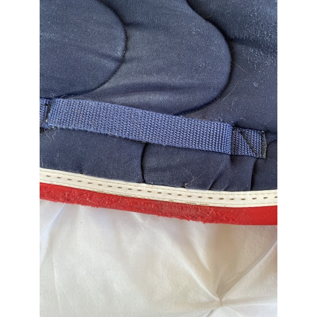 Tapis Pénélope Leprévost bleu marine et rouge