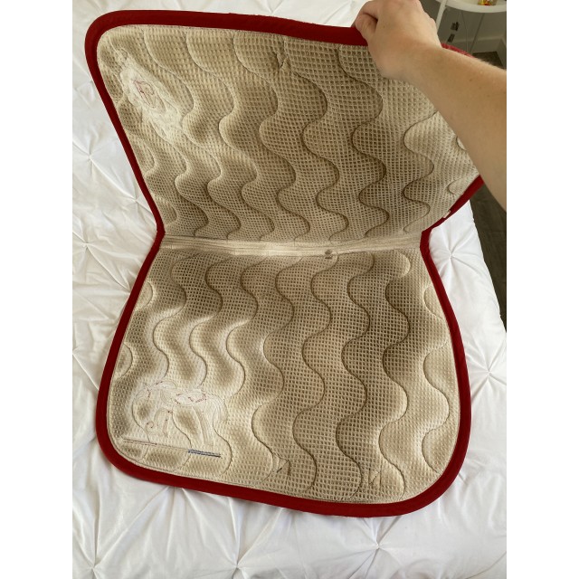 Tapis Pénélope Leprévost bleu marine et rouge