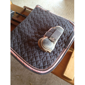 guêtres grise et rose