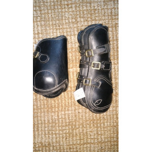 Guêtre et protège boulet cuir noir