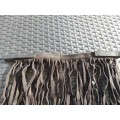 Frontal franges cuir noir