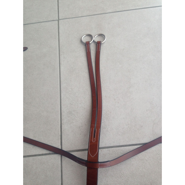 Martingale a anneaux en cuir Cognac