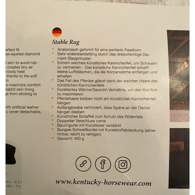 Couverture 400g noir Kentucky