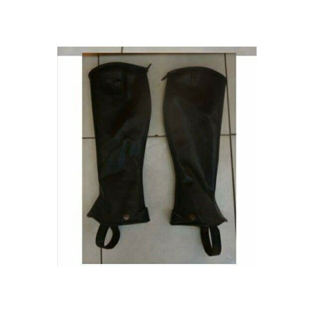 Mini Chaps simili cuir noir