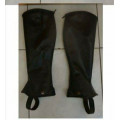 Mini Chaps simili cuir noir