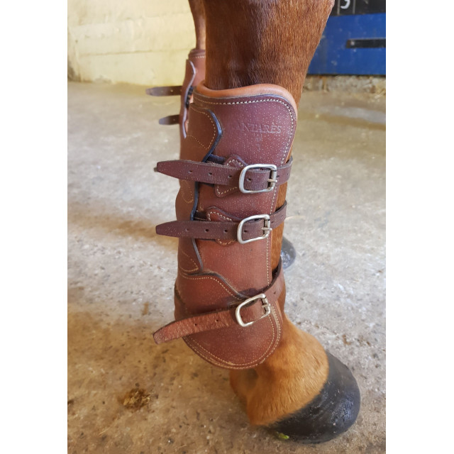 Guêtres Antares en cuirs marron