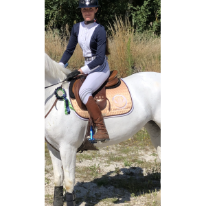 Tapis de selle Light Orange en mesh Alpha Pegasi