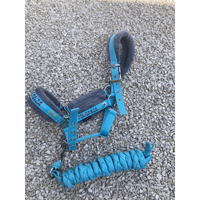 Licol bleu mouton et longe fouganza