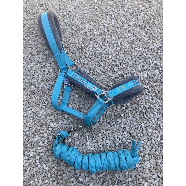 Licol bleu mouton et longe fouganza