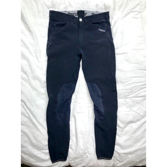 Pantalon d'équitation adolescent PIKEUR marine
