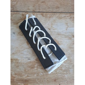 Guêtres Portugaises à lacets en feutre et cuir