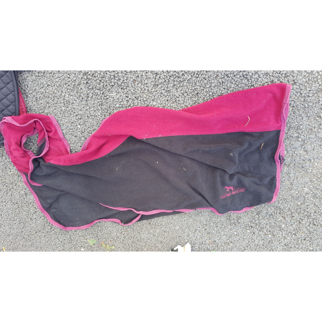 Couvre rein polaire 125cm noir/bordeaux Krämer