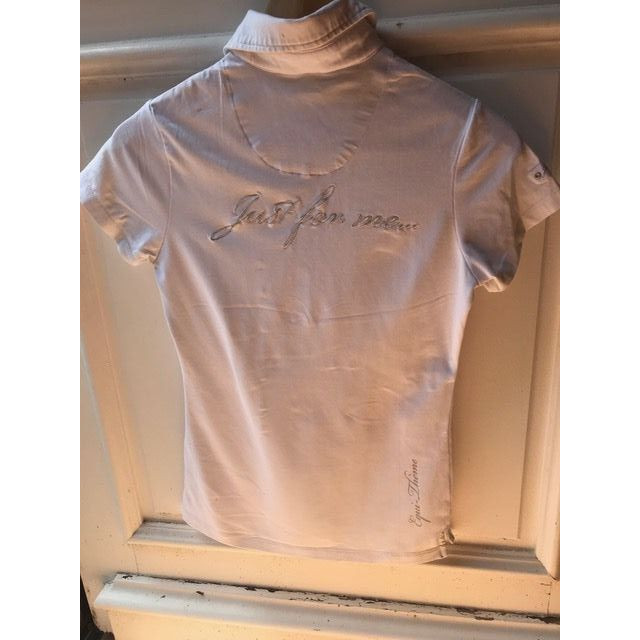 POLO EQUITHEME BLANC DE CONCOURS TAILLE S