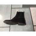 Boots en cuir noir