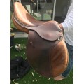 Selle en cuir marron Éric Thomas 17.5.