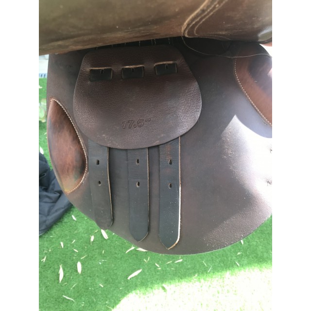 Selle en cuir marron Éric Thomas 17.5.