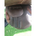 Selle en cuir marron Éric Thomas 17.5.