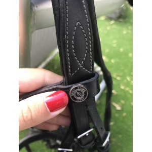 Filet en cuir noir taille poney