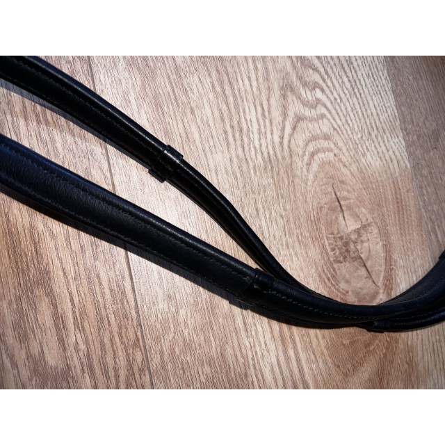 Paire de rênes noires en cuir neuves