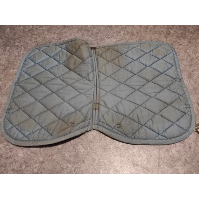 Tapis de selle "gris/marron" / bleu ciel