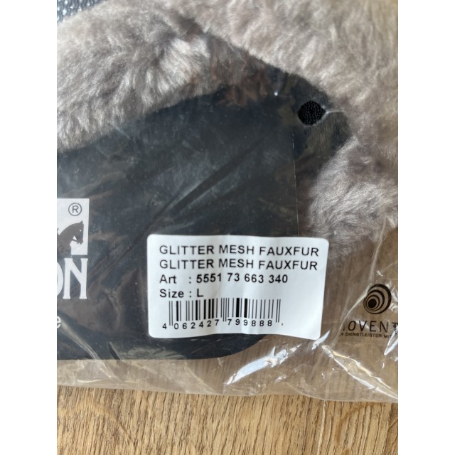 ESKADRON Guêtres GLITTER MESH Faux Fur - bleu pigeon