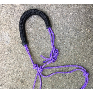 Licol éthologique violet/noir fait mains