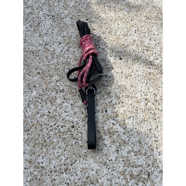 Rênes allemandes Pénélope noir et rose