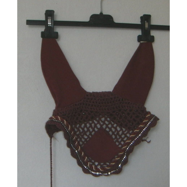 Bonnet taille poney strassé rouge bordeaux