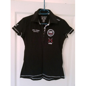 Polo d'équitation noir Fouganza