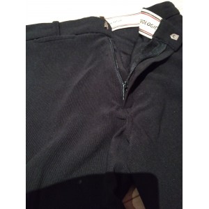 Pantalon noir matière rayée