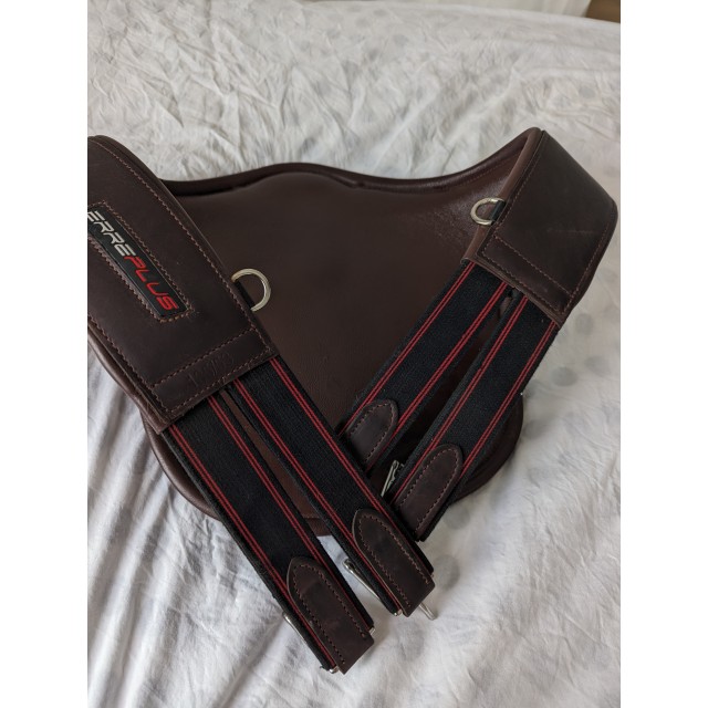 Sangle bavette Erreplus havane cuir 135cm NEUVE