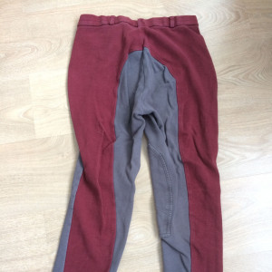 pantalon femme 42 equitème bordeau et gris