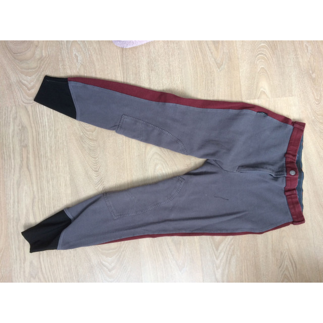 pantalon femme 42 equitème bordeau et gris