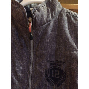 Doudoune sans-manche gris chiné