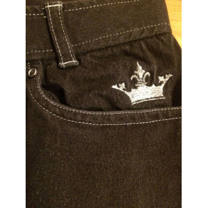 Pantalon chocolat à fond de peau