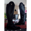 bottes en cuir noir Stivalli romitelli